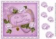 Lilac Rose Special Day 8in Decoupage Topper