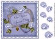 Pale Blue Rose Special Day 8in Decoupage Topper