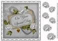 Silver Rose Special Day 8in Decoupage Topper