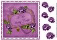 Purple Rose Happy Couple 8in Decoupage Topper