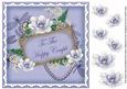 Pale Blue Magnolia Happy Couple 8in Decoupage Topper