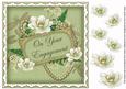 Olive Magnolia Your Engagement 8in Decoupage Topper