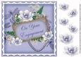 Pale Blue Magnolia Your Engagement 8in Decoupage Topper
