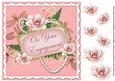 Pink Magnolia Your Engagement 8in Decoupage Topper