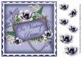 Dark Blue Magnolia Vintage Prime 8in Decoupage Topper