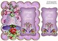 Lilac Wedding Bells Bride & Groom 8in Scallop Topper