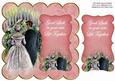 Pink Happy Couple Life Together 8in Scallop Topper