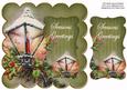 Olive Lantern2 Seasons Greetings 8in Scallop Topper