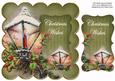 Olive Lantern2 Christmas Wishes 8in Scallop Topper