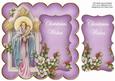 Lilac Mother Mary Christmas Wishes 8in Scallop Topper