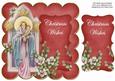 Red Mother Mary Christmas Wishes 8in Scallop Topper