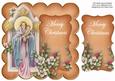Borange Mother Mary Merry Christmas 8in Scallop Topper