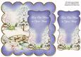 Blue Snowscene Ours to Your House 8in Scallop Topper