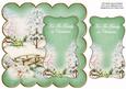 Green Snowscene Family at Christmas 8in Scallop Topper