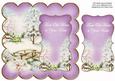 Lilac Snowscene Ours to Your House 8in Scallop Topper
