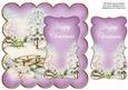 Lilac Snowscene Happy Christmas 8in Scallop Topper