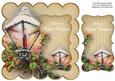Cream Lantern Magical Christmas 8in Scallop Topper