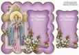 Lilac Mother Mary Neighbours Christmas 8in Scallop Topper