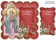 Red Mother Mary Neighbours Christmas 8in Scallop Topper