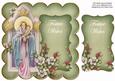 Olive Mother Mary Festive Wishes 8in Scallop Topper