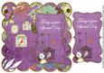Purple Birdcage Special Day 8in Scallop Topper