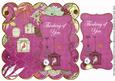 Cerise Birdcage Thinking of You 8in Scallop Topper