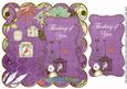 Purple Birdcage Thinking of You 8in Scallop Topper