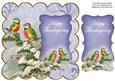 Bluetits Happy Thanksgiving 8in Scallop Topper