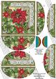 Green Poinsettia 5in Round Side Stacker