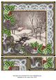 Black Winter Walk Poinsettia 8in Picture Sheet