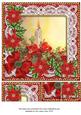 Candles Red Poinsettia 8in Picture Sheet