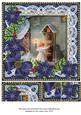 Blue Choirboy Knocking Poinsettia 8in Picture Sheet