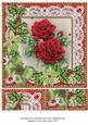 Red Roses Green Poinsettia 8in Picture Sheet