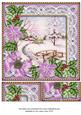 Pretty Snowscene Lilac Poinsettia 8in Picture Sheet