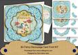 Lovebirds Teal Rose Fancy 8in Decoupage Cf Kit