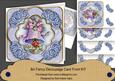 Wedding Bells Blue Rose Fancy 8in Decoupage Cf Kit