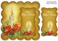 Candle Gold Magical Christmas 8in Scallop Topper