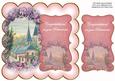 Pink Lavender View Retirement 8in Scallop Topper
