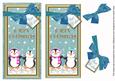 Teal Penguin Duo Happy Christmas Dl Topdown Step by Step