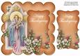 Borange Mother Mary Happy Thanksgiving 8in Scallop Topper