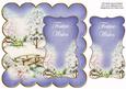 Blue Snowscene Festive Wishes 8in Scallop Topper