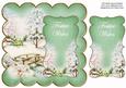 Green Snowscene Festive Wishes 8in Scallop Topper