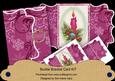 Cerise Pink Candle Buckle Bracket Mini Card Kit