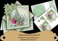 Santa Tree Mint Poinsettia Diamond Mini Card Kit