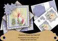 Candle Trio Blue Poinsettia Diamond Mini Card Kit