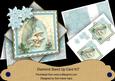 Snowbells Teal Poinsettia Diamond Mini Card Kit