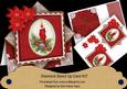 Red Candle Poinsettia Diamond Mini Card Kit