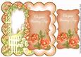 Peach Rose Arch Wedding Day 8in Scallop Topper