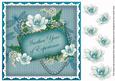 Teal Magnolia Year of Experience 8in Decoupage Topper