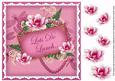 Cerise Magnolia Lets Do Lunch 8in Decoupage Topper